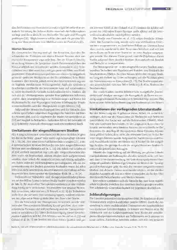 Vorschauseite 6: Effekte peripherer Gelenkmanipulationen bei muskuloskeletalen Beschwerden am Fußkomplex