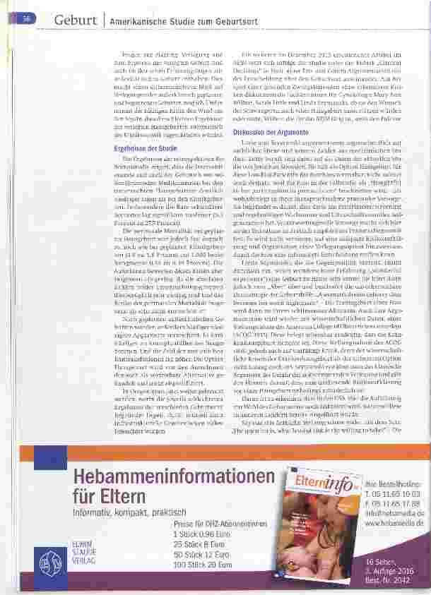 Vorschauseite 3: Ist die Hausgeburt sicher?