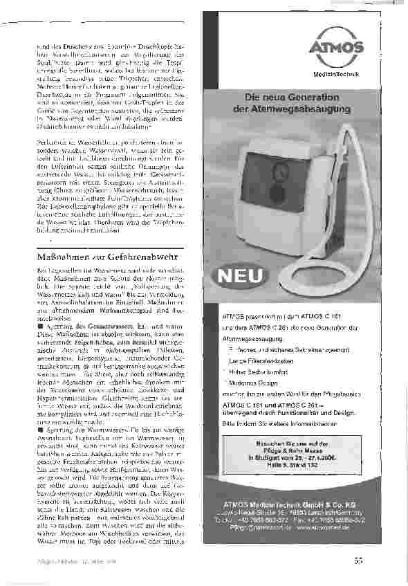 Vorschauseite 4: Achtung: Legionellen im WasserDie wichtigsten Maßnahmen zum Schutz der Bewohner