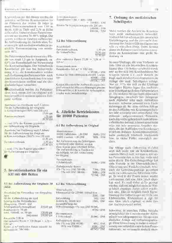 Vorschauseite 3: Was spricht für die Mikroverfilumung des medizinischen Schriftgutes in Krankenhäusern?