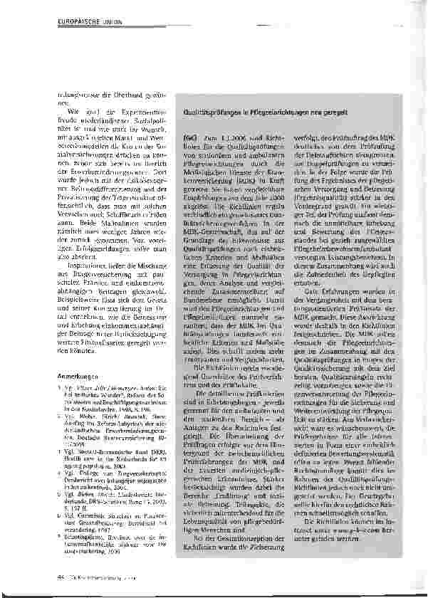 Vorschauseite 5: Großes Reformpaket in den Niederlanden in Kraft getreten