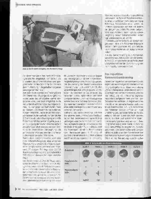 Vorschauseite 3: Erste Ergebnisse zur Effektivität eines intensiven und hochfrequent repetitiven Benennund Konversationstrainings bei Aphasie