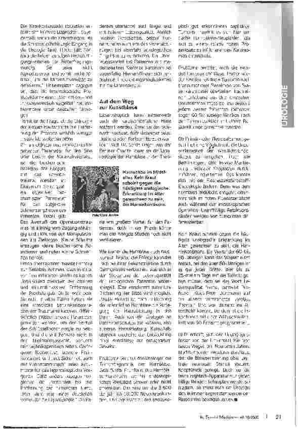 Vorschauseite 3: Kleine Schnitte, große Fragen - Die Schlüsselloch-Chirurgiehat die Urologie erreicht