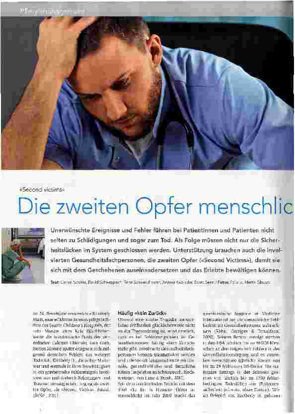Vorschauseite 1: Die zweiten Opfer menschlicher Fehlbarkeit