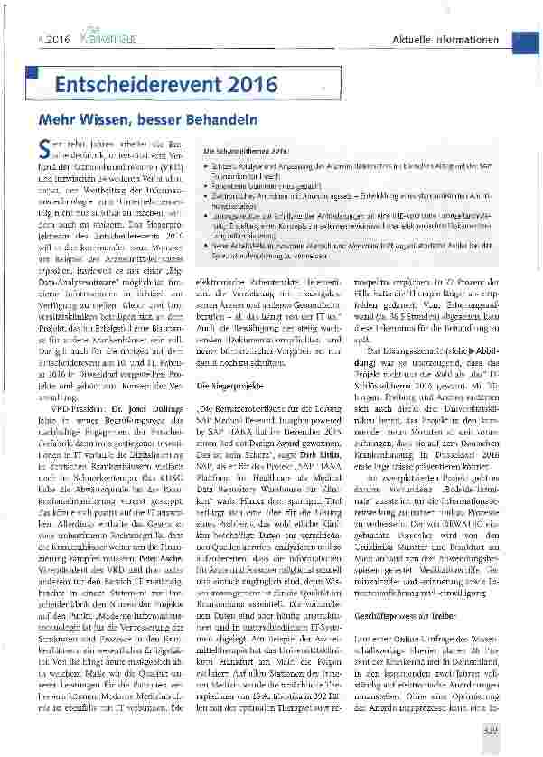 Vorschauseite 1: Mehr Wissen, besser Behandeln