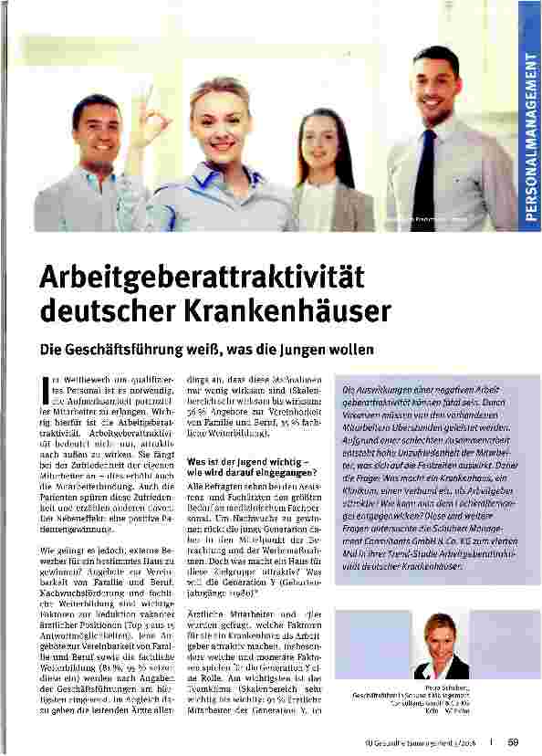 Vorschauseite 1: Arbeitgeberattraktivität deutscher Krankenhäuser