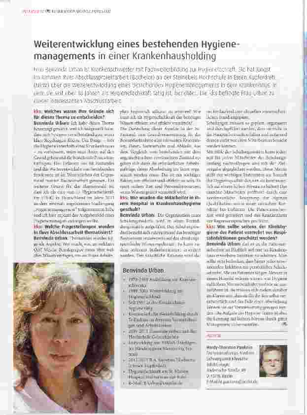 Vorschauseite 1: Weiterentwicklung eines bestehenden Hygiene managements in einer Krankenhausholding