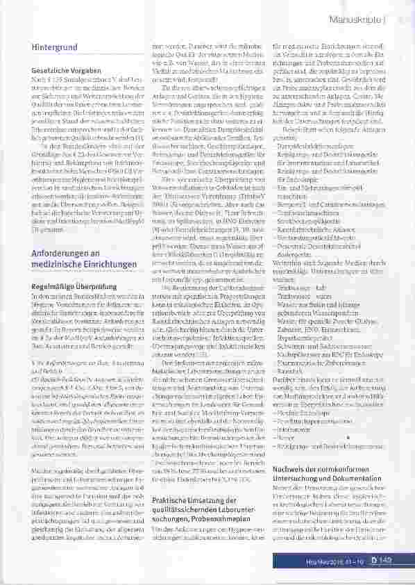 Vorschauseite 2: Qualitätssichernde Laboruntersuchungen in der Krankenhaushygiene - Bedeutung und praktische Umsetzung