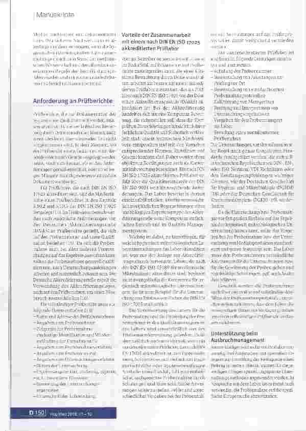 Vorschauseite 3: Qualitätssichernde Laboruntersuchungen in der Krankenhaushygiene - Bedeutung und praktische Umsetzung