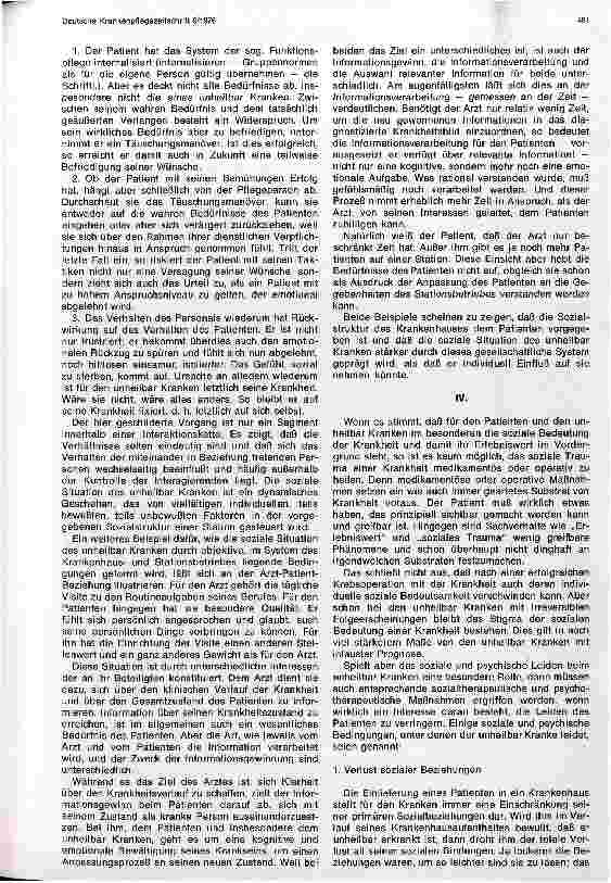 Vorschauseite 3: Probleme der psychischen und sozialen Situation des unheilbar Kranken