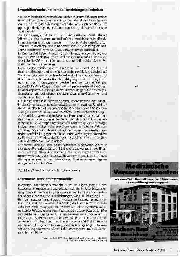 Vorschauseite 4: Wer soll das bezahlenAlternative Immobilienfinanzierung in der Gesundheitswirtschaft