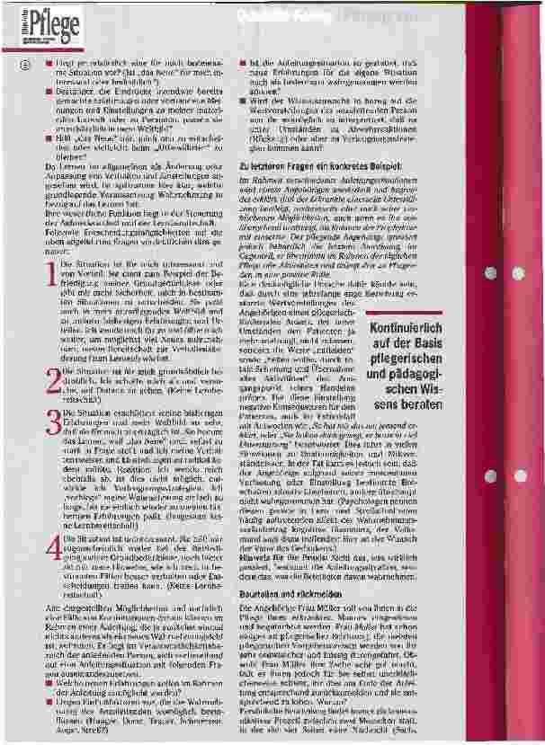 Vorschauseite 2: Anleitung und Beratung von Angehörigen Wahrnehmen, Beurteilen und Lernen