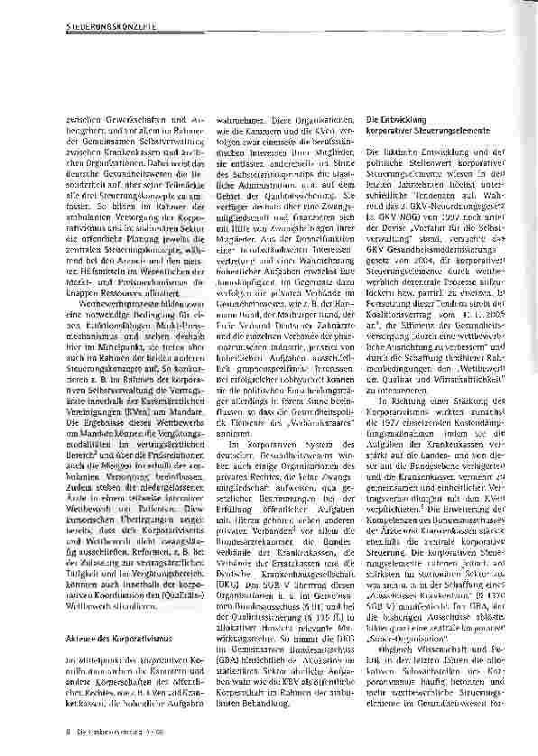 Vorschauseite 2: Steuerungskonzepte für die GKV: Korporativismusversus Wettbewerb