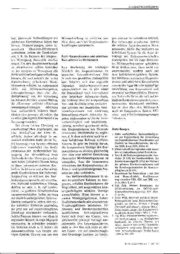 Vorschauseite 5: Steuerungskonzepte für die GKV: Korporativismusversus Wettbewerb