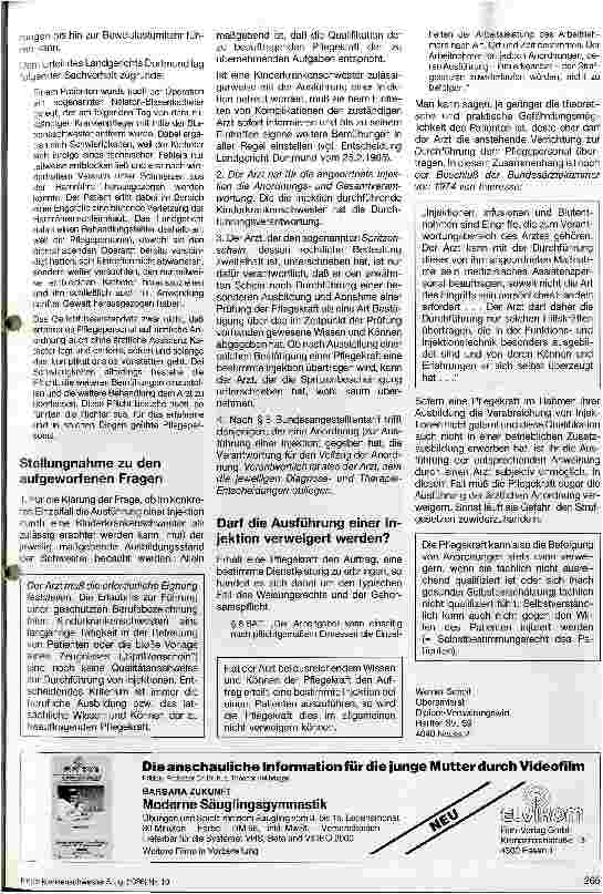 Vorschauseite 2: Zur Verantwortlichkeit bei der Ausführung von Injektionen