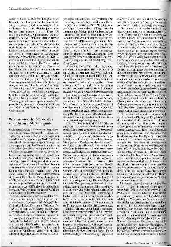 Vorschauseite 2: Medizin und Gewissen Vortrag zur Eröffnung des Kongresses Medizin und Gewissen - 50 Jahre nach dem Nürnberger Ärzteprozeß vom 25. bis 27. Oktober 1996 in Nürnberg