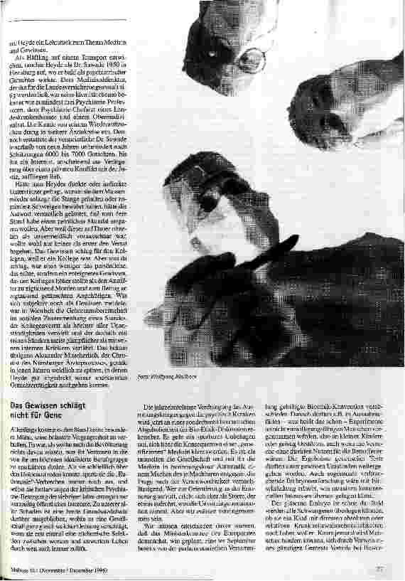 Vorschauseite 3: Medizin und Gewissen Vortrag zur Eröffnung des Kongresses Medizin und Gewissen - 50 Jahre nach dem Nürnberger Ärzteprozeß vom 25. bis 27. Oktober 1996 in Nürnberg