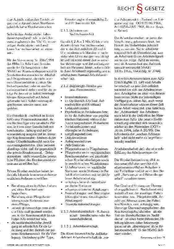 Vorschauseite 2: Nachtschwerarbeit im Krankenhaus