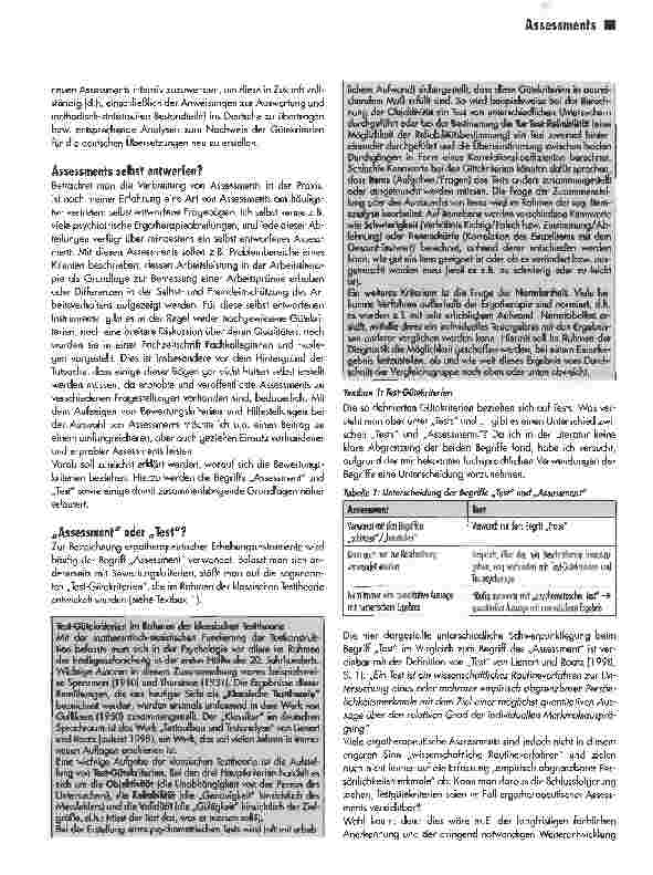 Vorschauseite 2: Auswahl und gezielter Einsatz ergotherapeutischer Assessments
