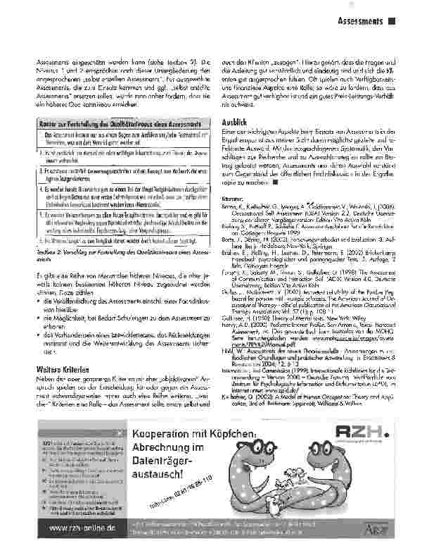 Vorschauseite 6: Auswahl und gezielter Einsatz ergotherapeutischer Assessments