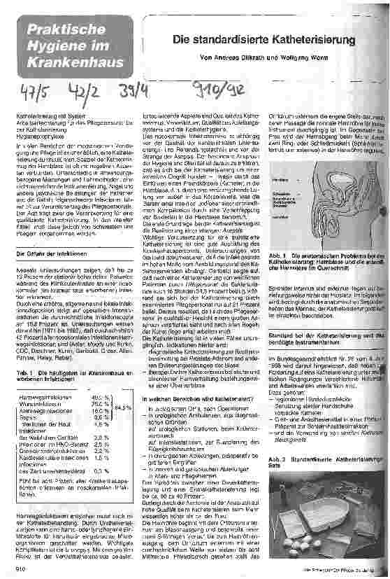 Vorschauseite 1: Die standardisierte Katheterisierung