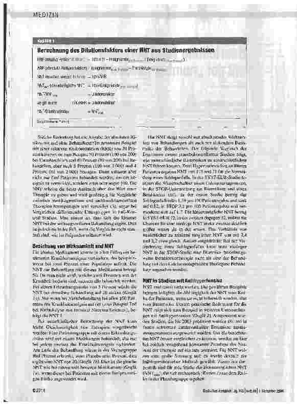 Vorschauseite 2: Beurteilung von Therapien mit der number needed to treat