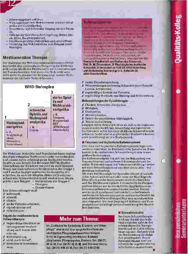 Vorschauseite 2: Schmertherapie