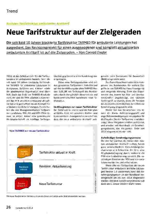 Vorschauseite 1: Neue Tarif Struktur auf der Zielgeraden