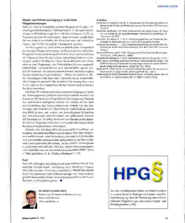Vorschauseite 4: Neue Gesetze stärken Hospiz-und Palliativversorgung