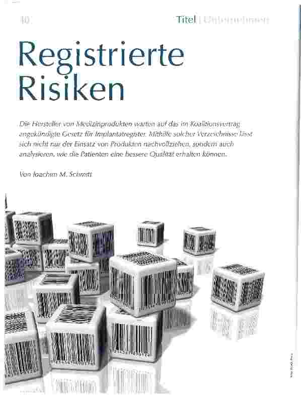Vorschauseite 1: Registrierte Risiken
