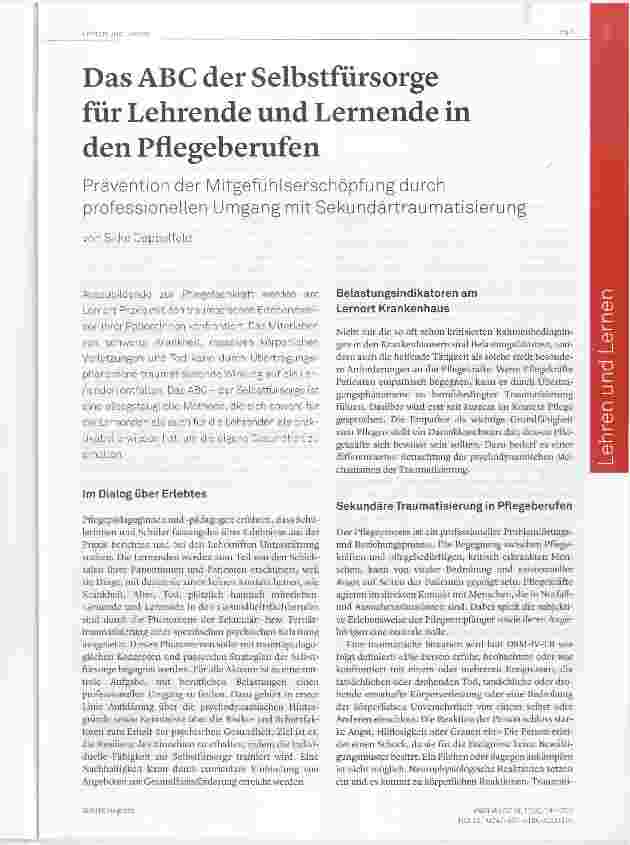 Vorschauseite 1: Das ABC der Selbstfürsorge für Lehrende und Lernende in den Pflegeberufen