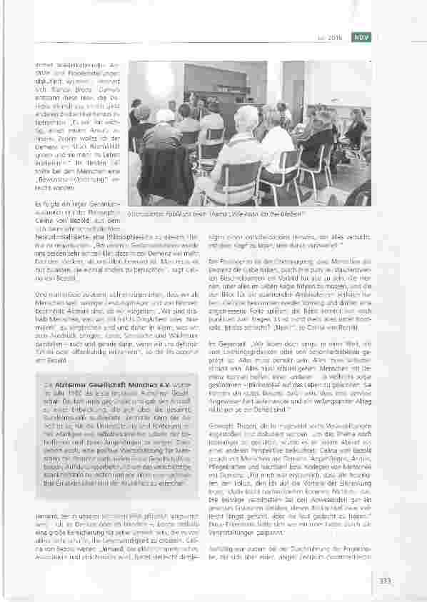 Vorschauseite 2: Lokale Allianzen für Menschen mit Demenz gemeinsam besser denken? Andere Wege in der Demenz