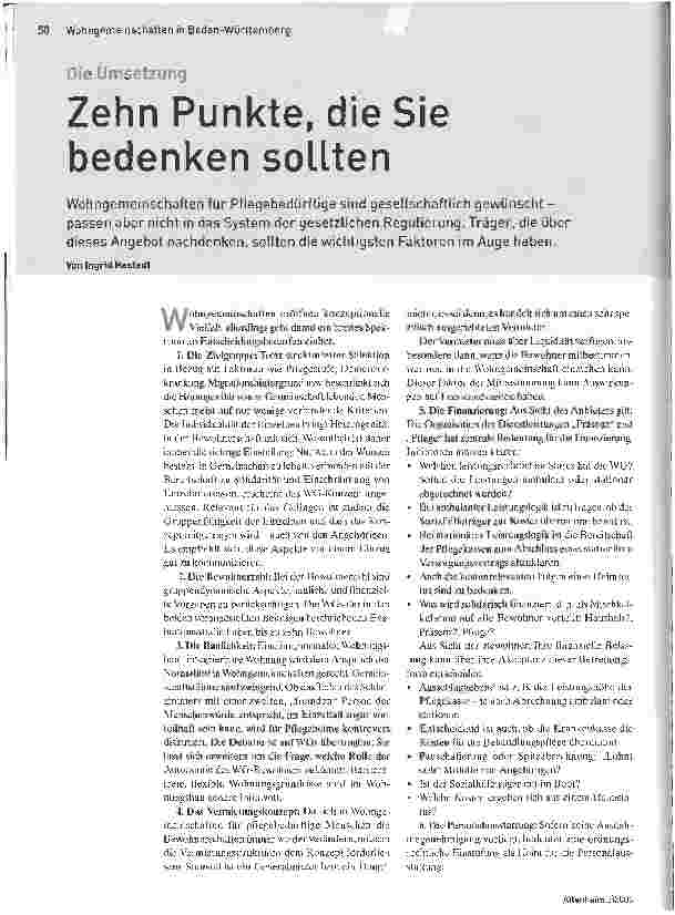 Vorschauseite 1: Die UmsetzungZehn Punkte, die Sie bedenken sollten.