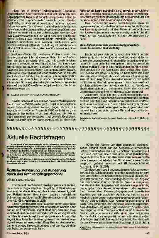 Vorschauseite 1: Ärztliche Aufklärung und Aufklärung durch das Krankenpflegepersonals