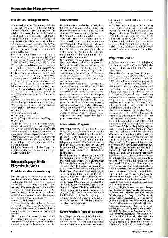 Vorschauseite 5: Die Pflegepersonalregelung (PPR) und die Organisation des Pflegedienstes
