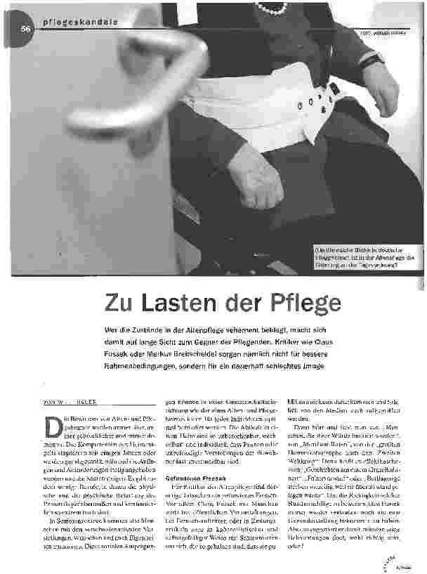 Vorschauseite 1: Zu Lasten der Pflege