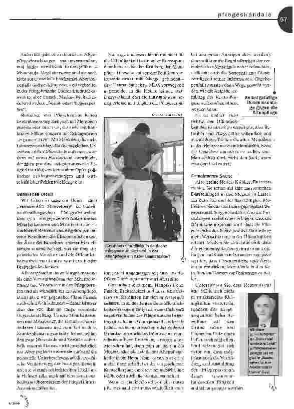 Vorschauseite 2: Zu Lasten der Pflege