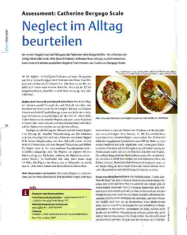 Vorschauseite 1: Assessment: Catherine Bergego Scale Neglect im Alltag beurteilen