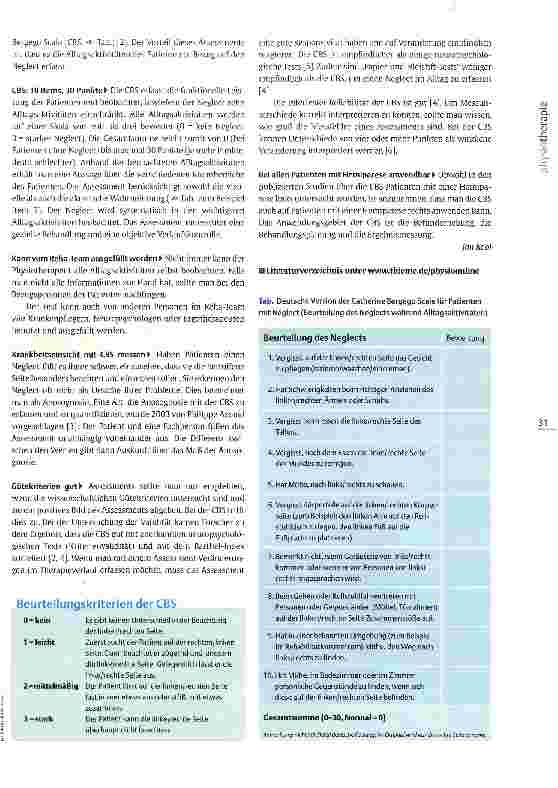 Vorschauseite 2: Assessment: Catherine Bergego Scale Neglect im Alltag beurteilen