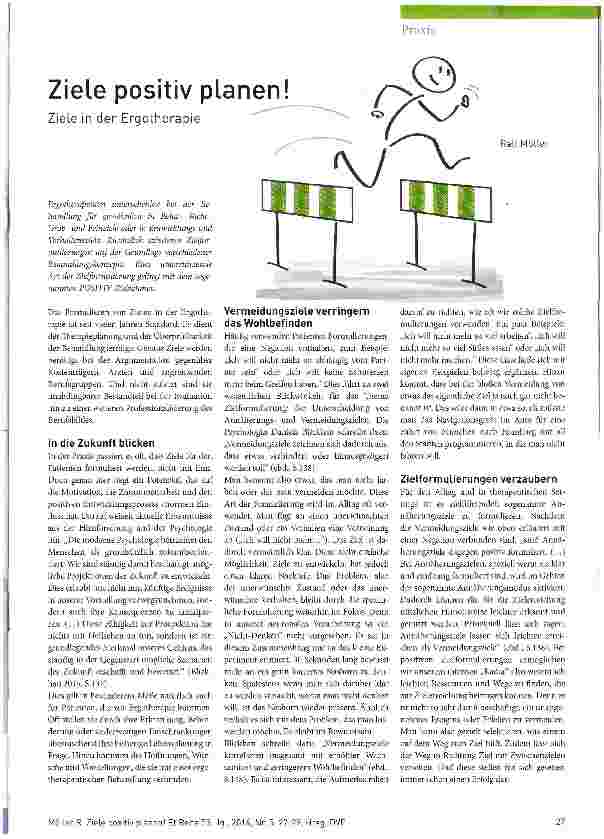 Vorschauseite 1: Ziele positiv planen!