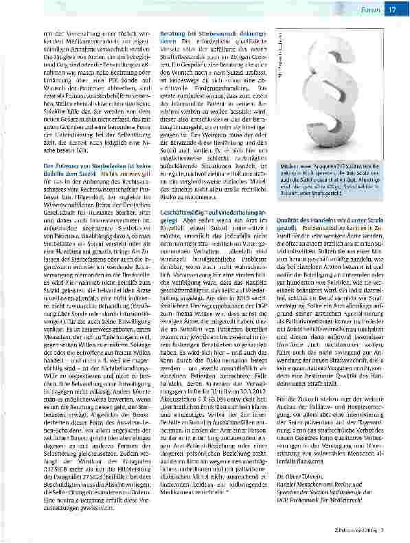 Vorschauseite 2: Keine Gefahr für die Palliativmedizin