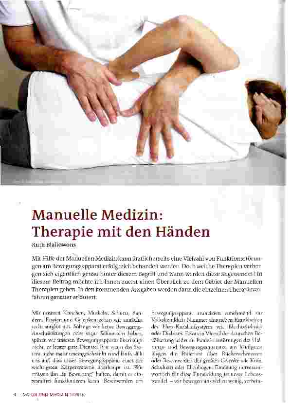 Vorschauseite 1: Manuelle Medizin: Therapie mit den Händen
