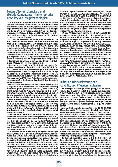 Vorschauseite 3: Bewertung der Usability von technischen Assistenzsystemen in der professionellen Pflege