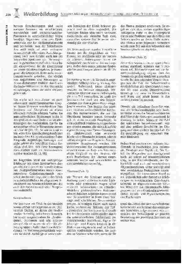 Vorschauseite 2: Erfahrungen mit interdisziplinärem, multiprofessionellem Ethikunterricht