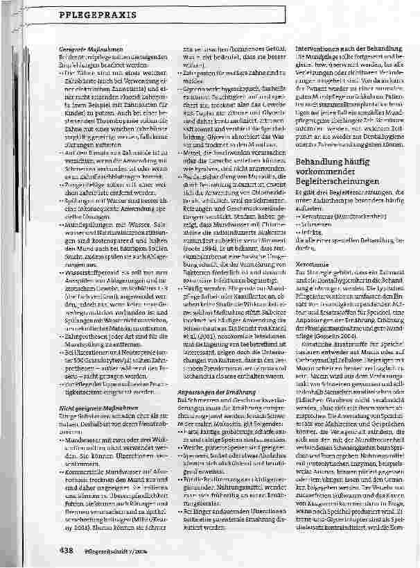 Vorschauseite 3: Orale Mukositis bei Patienten mit Tumortherapie - Teil 2: Mundhygiene erleben und verstehen