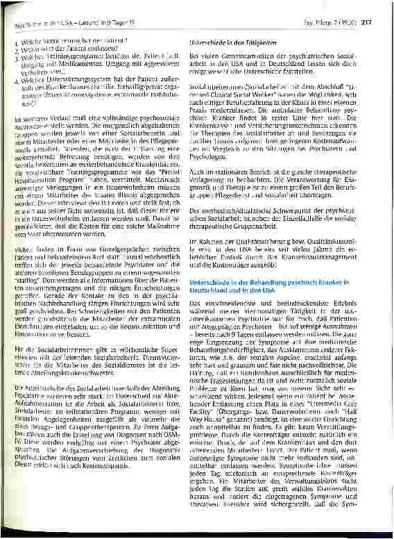 Vorschauseite 4: Psychiatrie in den USA - Gesund in 9 Tagen!?