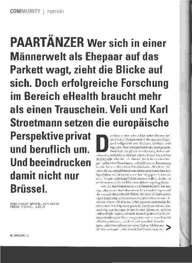 Vorschauseite 1: PORTRÄT - PAARTÄNZER