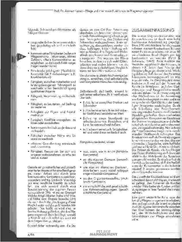 Vorschauseite 6: Pflege und ihre neuen Funktionen im Pflegemanagement