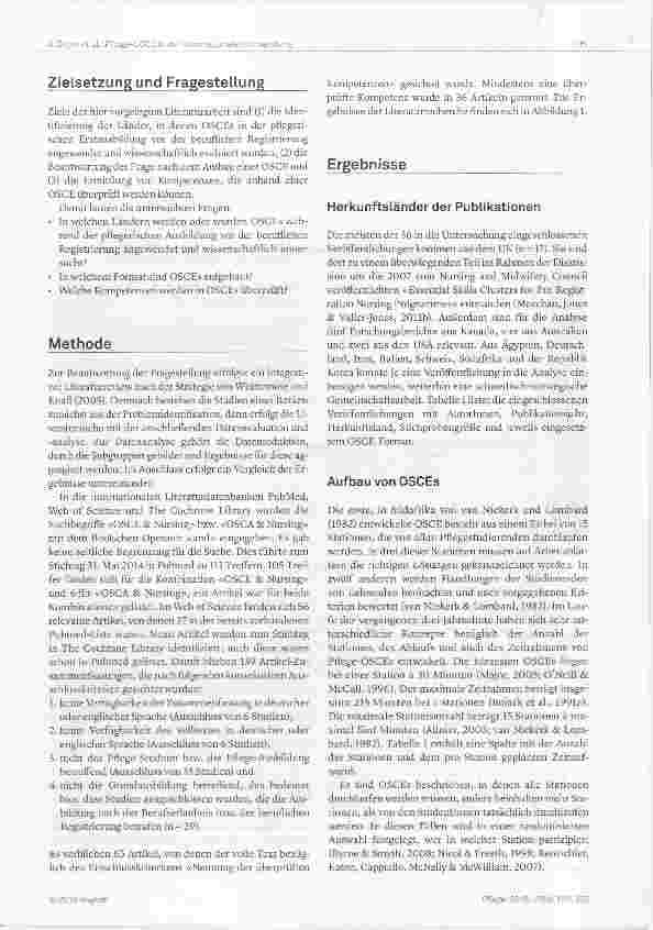 Vorschauseite 3: Objective Structured Clinical Examination (OSCE) als kompetenz-orientiertes Prüfungsinstrument in der pflegerischen Erstausbildung