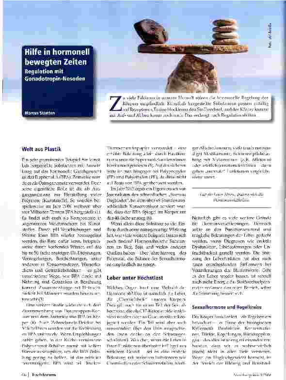 Vorschauseite 1: Hilfe in hormoneil bewegten Zeiten Regulation mit Gonadotropin-Nosoden